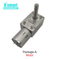 Bringsmart DC Worm Motor 6v 12v Geared Reducer JGY - 370 Self - lock Turbine M8 33mm Length Screw Shaft - View 2 | SAMAG