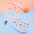 Silicone Babi Bib Waterproof Saliva Dripping Banana Bibs Cartoon Newborn Feeding Soft Edible Aprons Baby Adjustable Burp Scarf