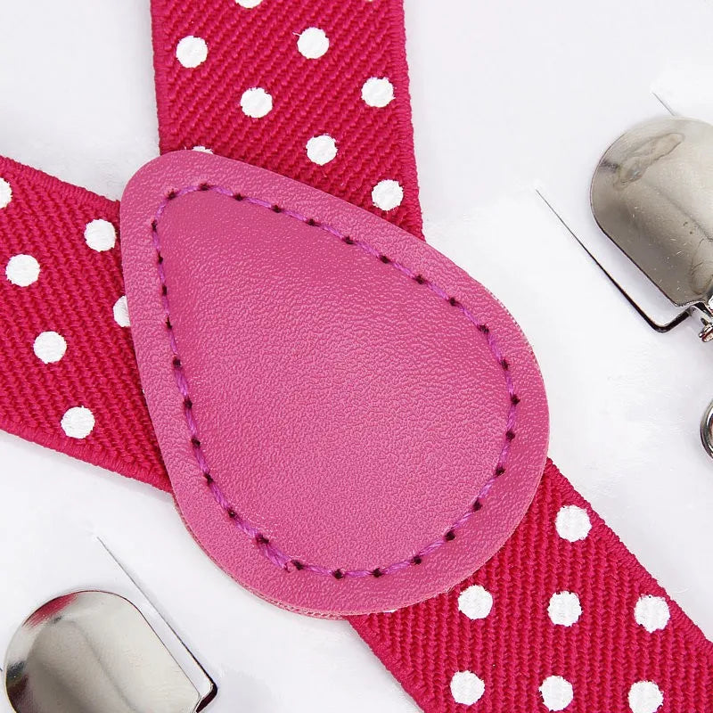 Fashion Polka Dot Colorful Children Belt Baby Boys Girls Suspenders Clip - on Y - Shape Braces Elastic - Visuel 6 | SAMAG