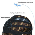 QQXCAIW Short Straight Cosplay Wig Men Dark Brown Synthetic Hair High 100% Temperature Fiber Wigs
