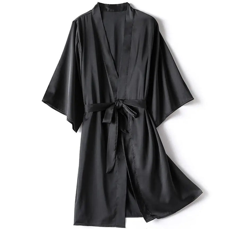 Kimono Bathrobe Gown Female Robe Set Satin Sleepwear | SAMAG