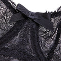 CYHWR Luxury Half Cup Lace Transparent Sexy Lingerie Ultra-thin Solid Shell Style 4 Pieces/Lots Bra Set and Garter and Stocking