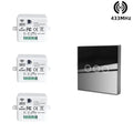 433MHz Smart Light Switch Rf Wireless Touch Wall Switch with Remote Control Tempered Glass Panel Switch for Home LED LAMP 220V