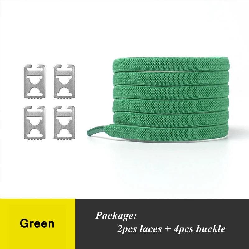 1Pair No Tie Shoelaces Elastic Shoelaces Kids Adult Quick Lazy Laces Flats Rubber Sneakers Running Shoelace 24 Colors