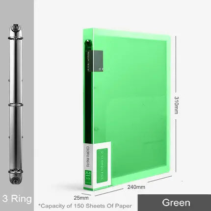 Fashion Colors Ring Binder A4 File Folder Folder 2-Rings Office Document Organizer File Storage A4 Binder Folder With Rings