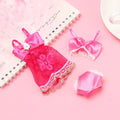 3Pcs/set Pajamas Colorful 3 In 1 Clothing Underwear Lingerie Bra Dress Lace Homewear Accessories Clothes for 1/6 Doll