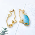 5pcs Cat Border Mold Resin Silicone Geometric Hollow Metal Frame Bezel Epoxy Pendant For DIY Jewelry - Visuel 4 | SAMAG