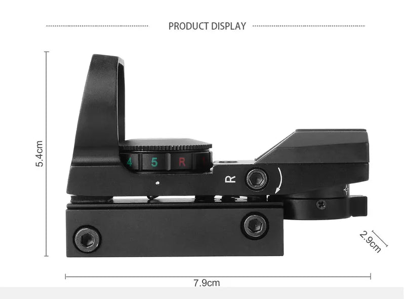 Hot 20mm Rail Riflescope Hunting Optics Holographic Red Dot Sight Reflex 4 Reticle Scope Collimator Sight