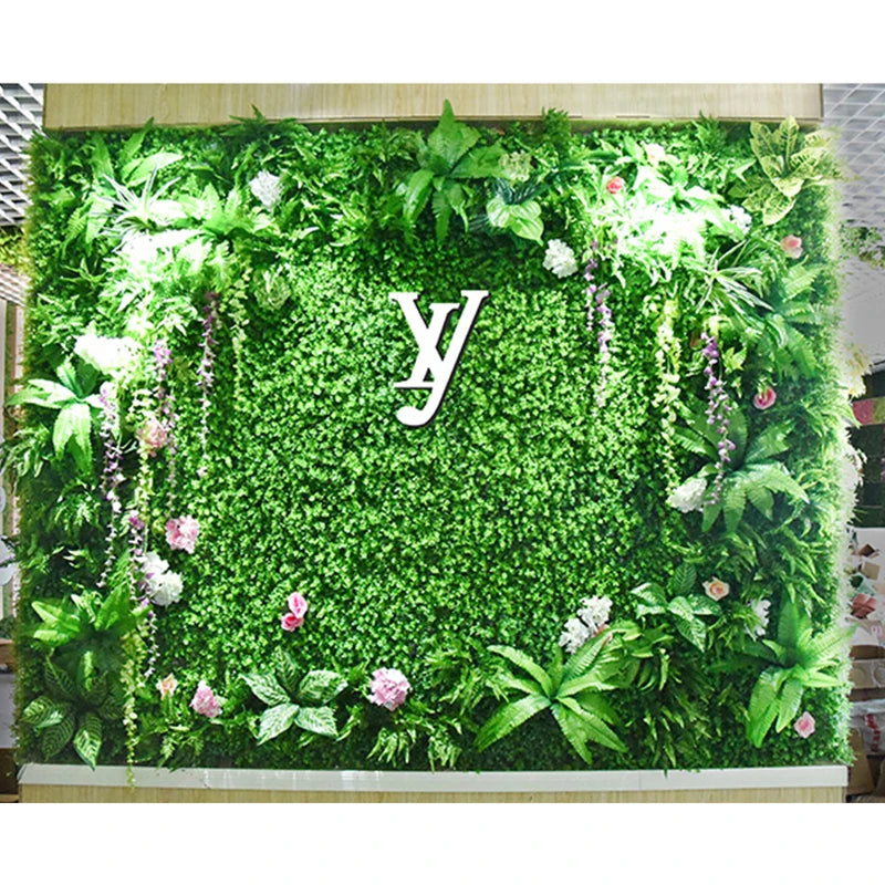 Artificial Plant for Background Wall Decoration, DIY Simulation Grass Leaf, Wedding Background, Party, Garden, Flower, New