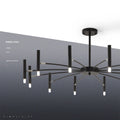 Black Chandelier Living room Foyer Hotel Large Chandelier Indoor Nordic Post Modern Loft Industiral Vintage Chandelier Lighting