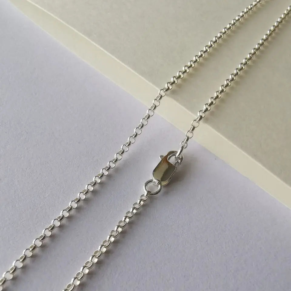 S925 Sterling Silver Rolo Chain Necklace for Women and Men Elegant Simple Fashion Jewelry Gift