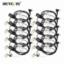 Retevis EAM002 Radio Headset 10pcs Walkie Talkie Accessories Earpieces PTT MIC for Motorola DP1400/GP2000/CP200/040 HYT