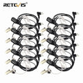 Retevis EAM002 Radio Headset 10pcs Walkie Talkie Accessories Earpieces PTT MIC for Motorola DP1400/GP2000/CP200/040 HYT