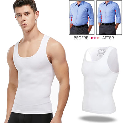 Men's Slimming Body Shaper Chest Compression Shirts Tummy | SAMAG