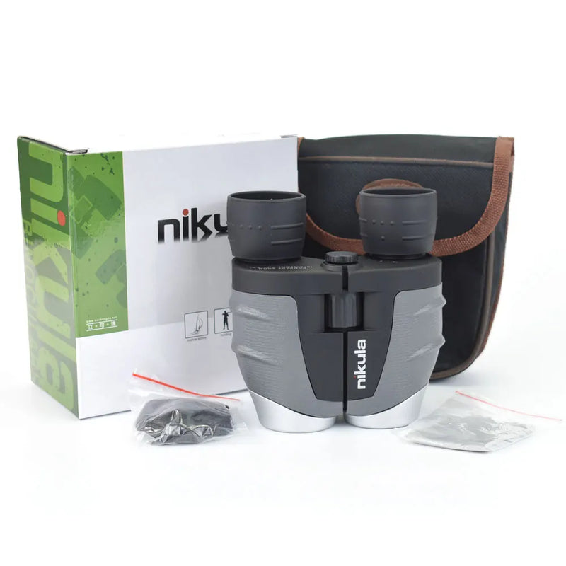 Original Nikula 10-30x25 Binocular High Power Compact Zoom Telescopes 10-30x Bak4 Prism Wateproof  For Hunting Camping Spotting