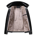 Winter Men's Leather Plus Velvet Thick Fur One Lapel Leather Jacket Warm Casual Slim Smart Mens Leather Jacket Male Winter Coats