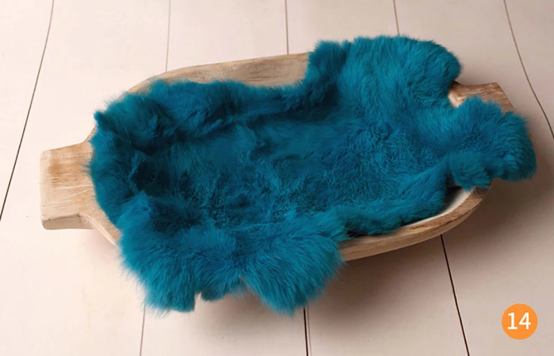 Rabbit Fur For Babies Baby Girl Birth Newborn Photography Props Blankets Accessories New Born Photo Shoot Background Blanket