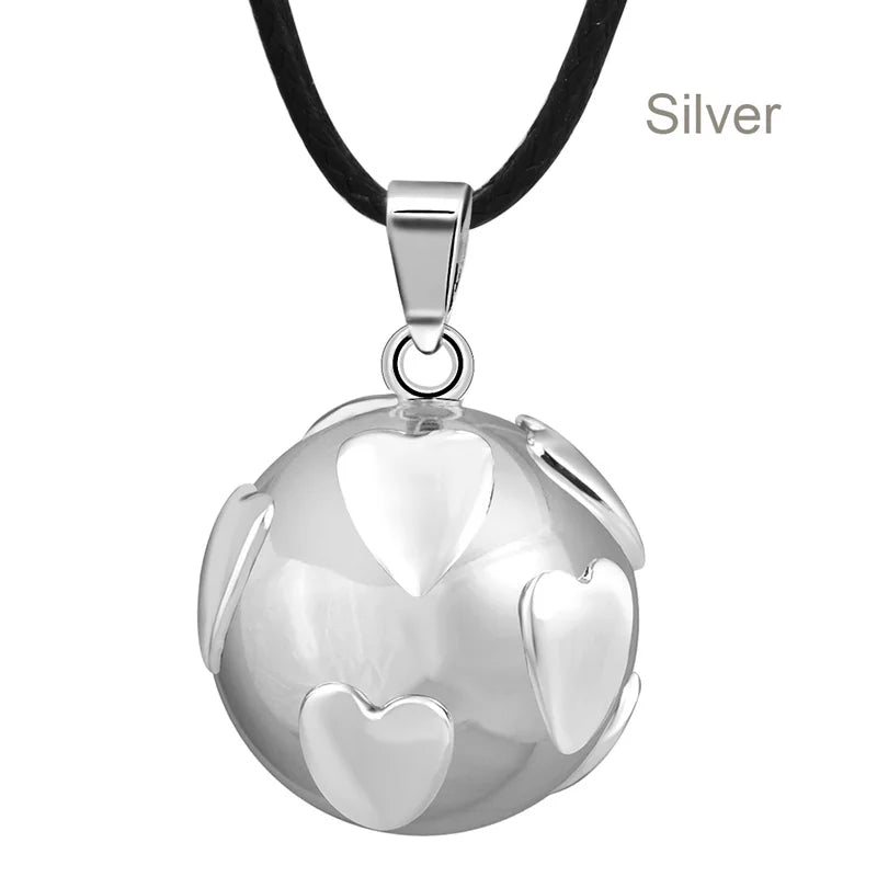 Eudora Harmony Ball Pendant Necklace Pregnancy Chime Ball Mexcian Bola Pendants Wishing Balls Fine Jewelry for Women Best Gift