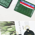 Classic Crocodile Pattern Card Holder Men Women Genuine Leather Leather Credit Card Case ID Card Holder Wallet Purse Pouch