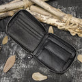 Men Crazy horse Genuine Leather Coin Wallet Real Leather Snap Short Purse Women Coin Pocket Zip Around Small Trifold Pocket