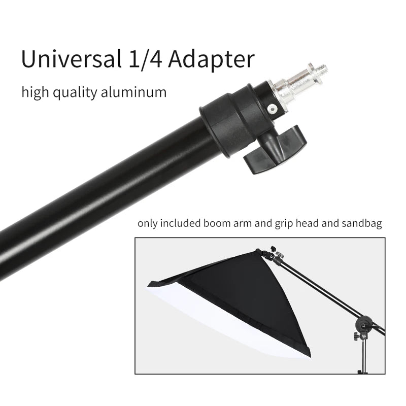 Photo Studio Kit Tripod Light Stand Cross Arm With Weight Bag Photo Studio Accessories Extension Rod 53 -133CM Backdrop Stand