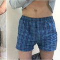 4 Pcs/Lot Men Plaid Underpants Boxers 100% Cotton Shorts Underwear Male High Quality Loose Comfortable Sleep Bottoms Panties