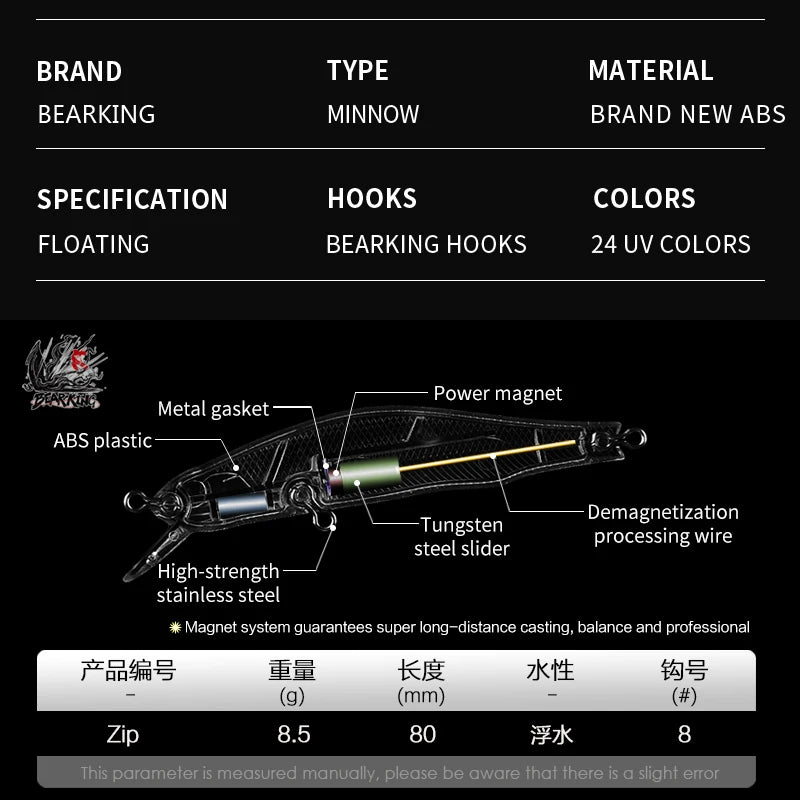 BEARKING 80mm 8.5g professional quality magnet weight - View 3 | SAMAG