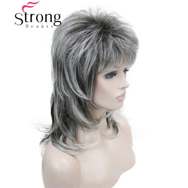 StrongBeauty Long Shaggy Layered Ombre Blonde Classic Cap Full Synthetic Wig Women's Wigs COLOUR CHOICES