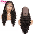 Siyun Show Loose Deep Wave Wig 30 Inch 13X6 HD Transparent Lace Frontal Wig 250 Density Lace Front Human Hair Wigs For Women