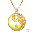My Shape Flower of Life Mandala Necklace for Women Pendant Sacred Geometry Aesthetic Choker Fashion Jewelry Gifts Link Chain