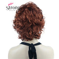 StrongBeauty Short Wig Soft Tousled Curls Blonde Highlights Full Synthetic Wigs COLOUR CHOICES