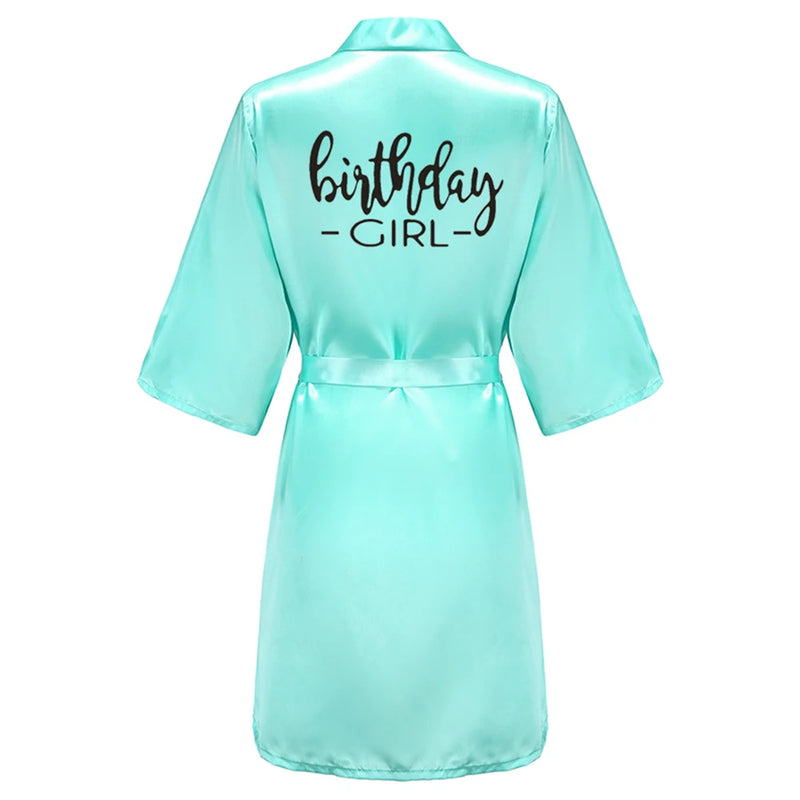 Birthday Party Girl & Entourage Satin Printing Women | SAMAG
