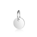 10pcs/Lot Mirror Polished Stainless Steel Round Shaped DIY Blank Charms For Making Bracelet Necklace Accessories 6-20mm