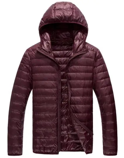 2026 Royal Blue Hooded Parkas Men's Zipper Control Winter Jacket Fashion Hot Sale Jaqueta Plus Size S-5XL Lightweight Warm Coats