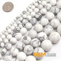 Natural Stone White Howlite Round Loose Beads For Jewelry Making Strand 15" DIY Beacelet Necklace Jewelry Making
