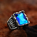 BEIER Stainless steel Cool Unique Black Stone Ring Titanium Steel Retro Old Totem Jewelry For Man Factory Price Sale BR8-334