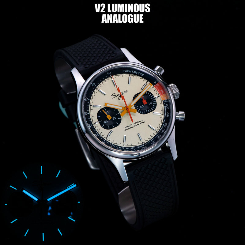 Sugess Pilot Watch ST19 Origin Movement Swanneck Wristwatch Mechanical Chronograph Sappire Crystal - Visuel 14 | SAMAG
