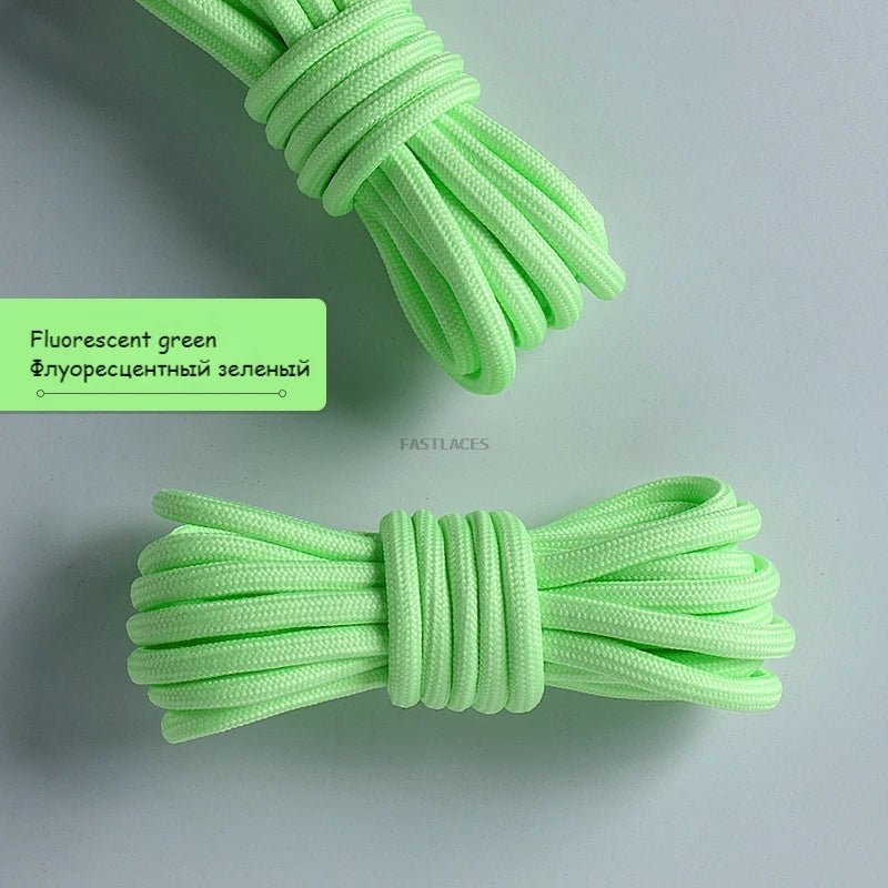 1pair Round Shoelaces Polyester Solid Classic For Yezy Sports Boot Bold Shoeslace Sneaker Shoe Laces Shoes Strings