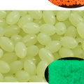 INFOF 100-500pcs/lot Soft Egg Beads Fishing Stop Luminous Oval Rubber Stopper Night Fly Fishing Accessories pesca