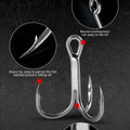 Hunthouse Treble Fishing Hook With Spoon 4# 6# 8# For Hard Lure 3X Strong 4pcs/lot Hight Carbon Steel Accessories