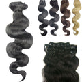 ZZHAIR Clip In 100% Human Remy Hair Extensions 16"-28" 8Pcs Set 100g-160g Full Head Body Wavy Natural