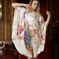 19MM100% Mulberry Silk Nightgowns For Women  Long Silk Nightgown Women Nightdress  Floral Real Silk sleepwear Ladies Female Gift