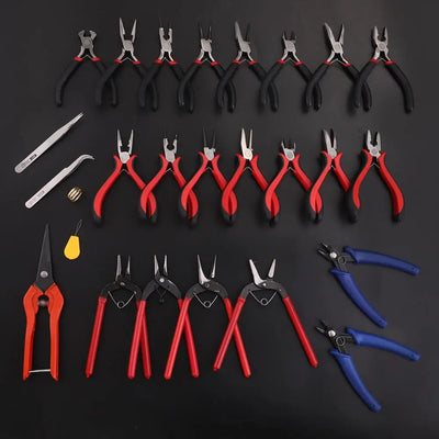 Mini Pliers Tools Set for Jewelry Making Beading round Flat Long Needle Nose Cutting Wire Complete Equipment Kit | SAMAG