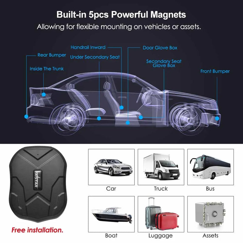 4G TKSTAR TK905 Car GPS Tracker 5000mAh 90 Days Standby GPS AGPS Dual Positioning Real Time Monitor Free Web APP Car Accessories