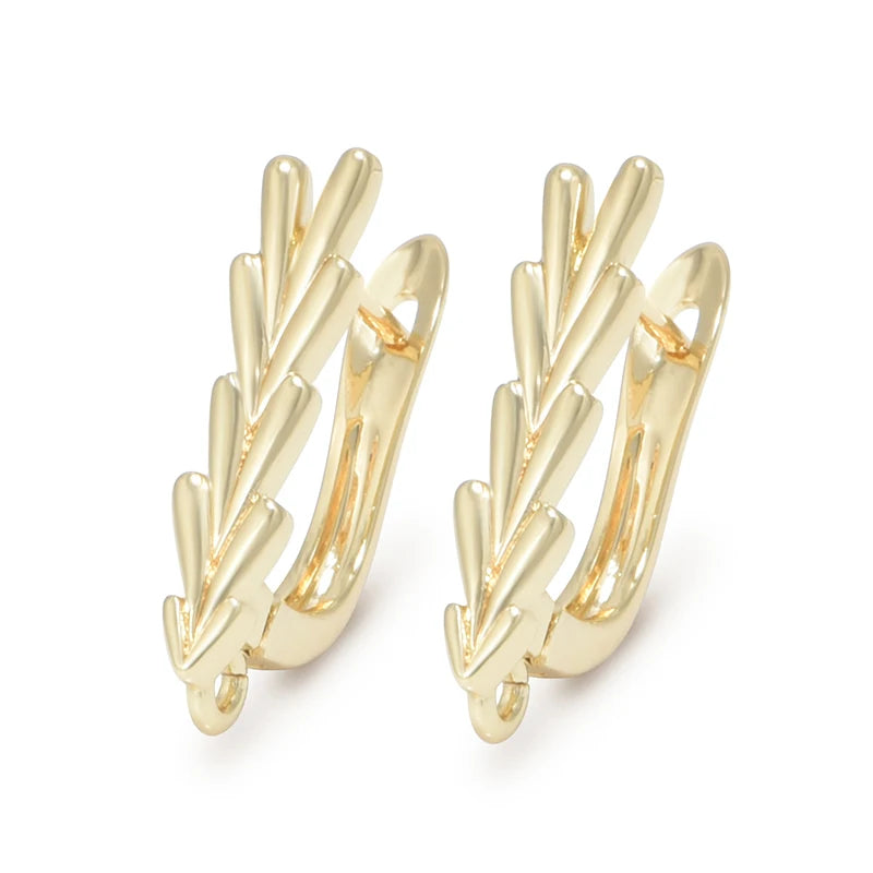 1 Pair Gold Plated  Earring Hooks Components Accessories Supplies For Woman DIY  Handmade Making Findings Jewelry  Wholesale