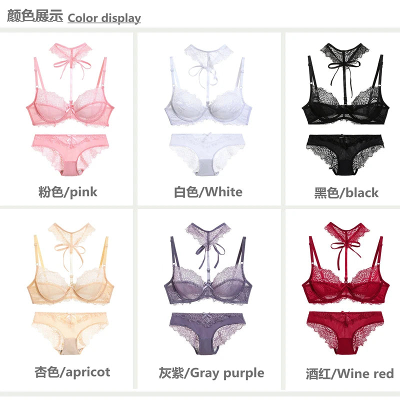 2021 New Embroidery Women Bra Sets Lace Push Up Underwear Brief 34/75 36/80 38/85 40/90 42/95 44/100 BCDE Cup Plus Size Lingerie