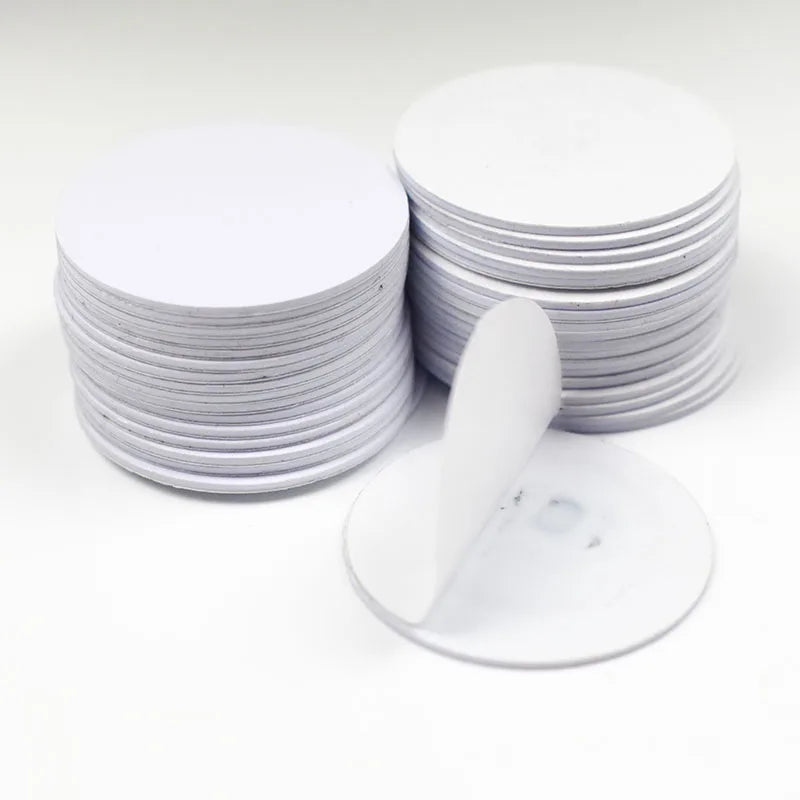 1Pc/Lot 125Khz TK4100 RFID Coin ID Card With Adhensive Sticker Read Only Diameter 25mm for Access Control