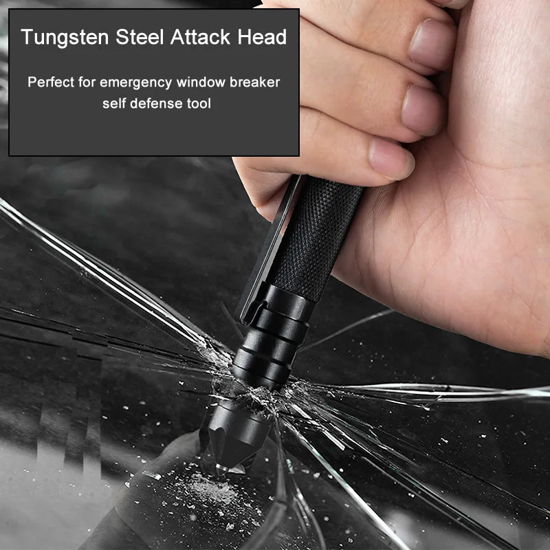 Dropshipping Multi-Function 3-In-1 Tactical Pen Whistle Emergency Self Defense EDC Tool Outdoor Survival Birthday Gift Box
