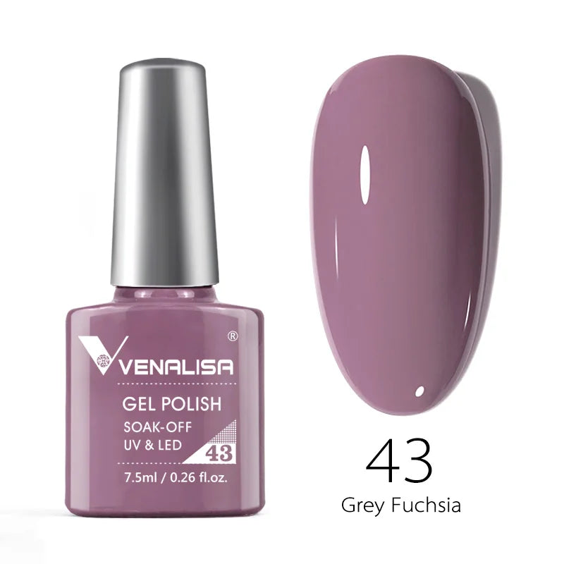 VENALISA Non Cleansing Topcoat Nail Art 7.5ml Soak off Base Coat Foundation No Wipe Top Coat Nail Gel Funny Bunny Gel Varnish