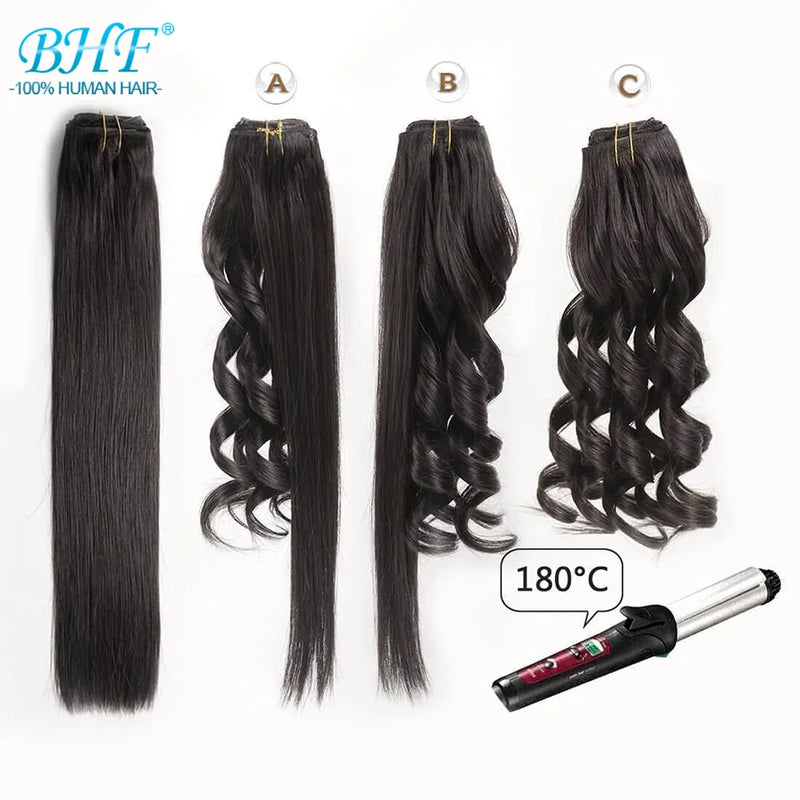 BHF Ponytail Human Hair Remy Straight European Ponytail Hairstyles 100g 100% Natural Hair Horse Tail Clip in Extensions